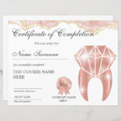 Teth Whitening Certificate of CompleTING Course (Voorkant / Achterkant)