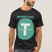 Tether USDT Cryptocurrency Logo T-Shirt - Invest (Voorkant)