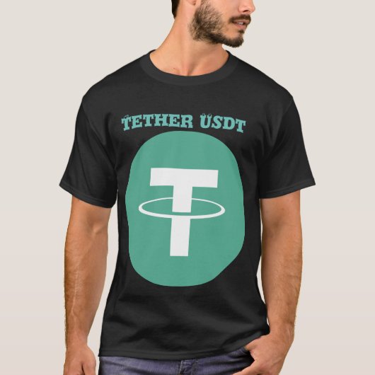 Tether USDT Cryptocurrency Logo T-Shirt - Invest (Voorkant)