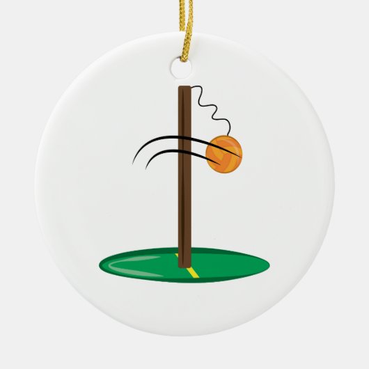 Tetherball Keramisch Ornament (Voorkant)
