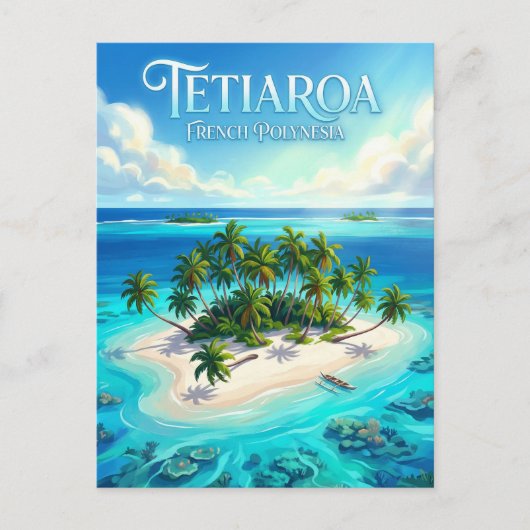 Tetiaroa-atol Frans-Polynesië Briefkaart (Voorkant)