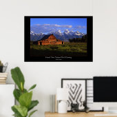 Teton Barn #1 Poster (Thuiskantoor)