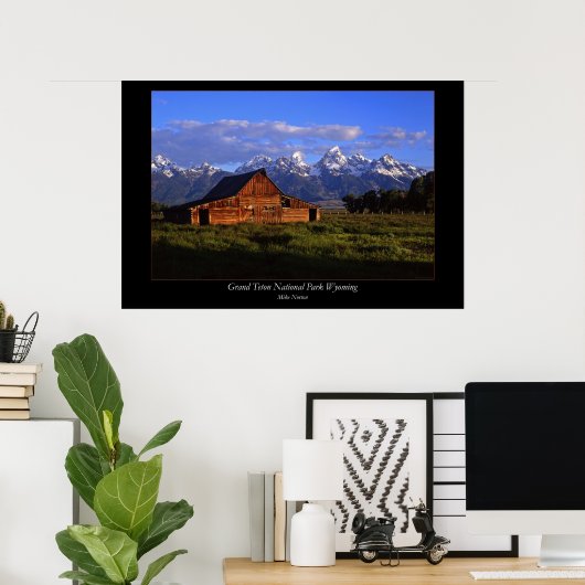 Teton Barn #1 Poster (Thuiskantoor)