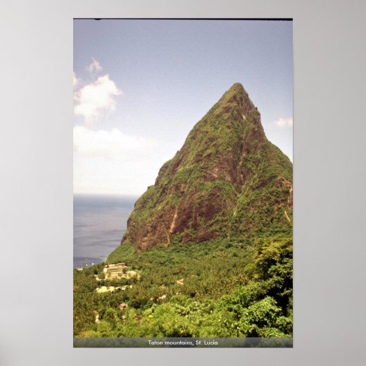 Teton-bergen, Saint Lucia Poster (Voorkant)