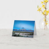 Teton-bergen tijdens de zomervakantie kaart (Gele Bloem)