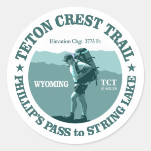 Teton Crest Trail (rd) Ronde Sticker