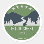 Teton Crest Trail Ronde Sticker (Voorkant)