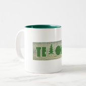 Teton gebergte tweekleurige koffiemok (Voorkant links)