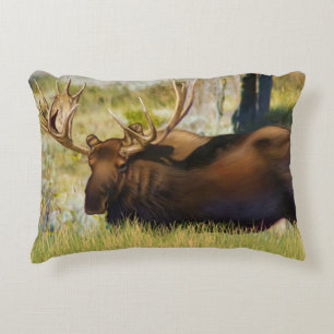 Teton King Moose Bull Accent Kussen