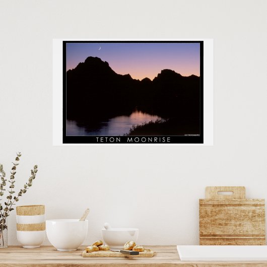 Teton Moonrise Poster (Keuken)