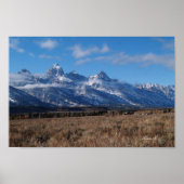 Teton Mountains in Western USA Canvas Print (Voorkant)