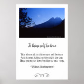 Teton Mountains Silhouette Photo Poster (Voorkant)