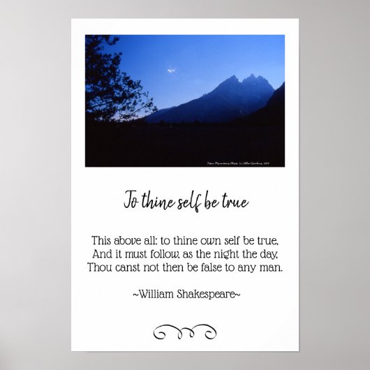 Teton Mountains Silhouette Photo Poster (Voorkant)
