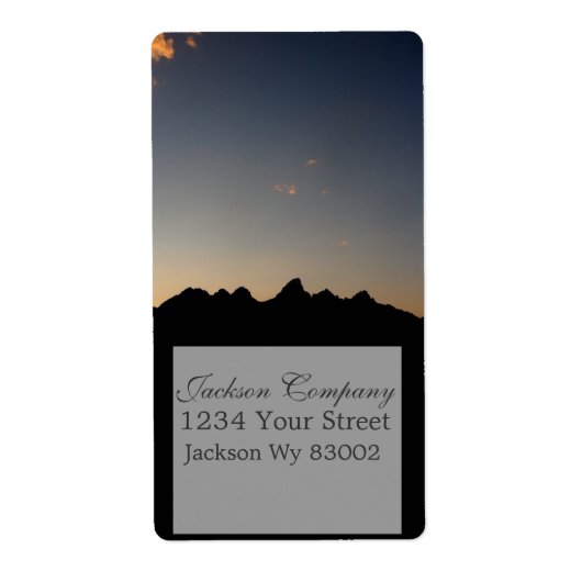 Teton nacht etiket (Voorkant)