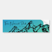 Teton National Park Blauw-groene Bumpersticker (Voorkant)