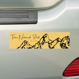 Teton National Park Gele Bumpersticker