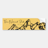 Teton National Park Gele Bumpersticker (Voorkant)