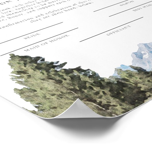 TETON National Park huwelijksakte Keepsake Poster (Hoek)