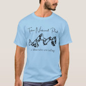 Teton National Park licht minimaal T-shirt (Voorkant)