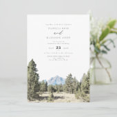 TETON NATIONAL PARK Mountain Skyline Bruiloft Kaart (Staand voorkant)