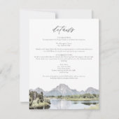 TETON NATIONAL PARK Mountain Wedding Details Kaart (Voorkant)