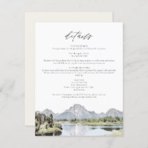 TETON NATIONAL PARK Mountain Wedding Details Kaart