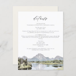 TETON NATIONAL PARK Mountain Wedding Details Kaart