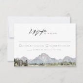 TETON NATIONAL PARK Skyline Bestemming RSVP Kaart (Voorkant)