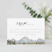 TETON NATIONAL PARK Skyline Bestemming RSVP Kaart (Staand voorkant)