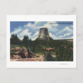 Teton National Park, WY - Devil's Tower nabij Briefkaart (Voorkant)