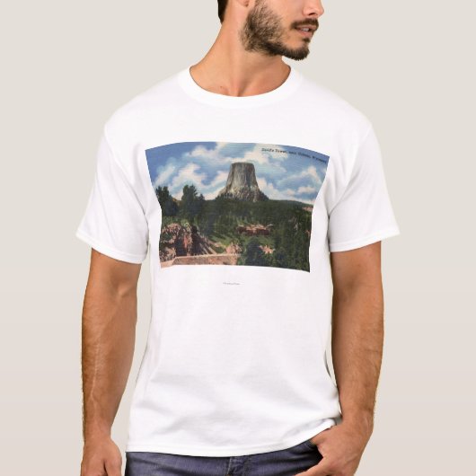 Teton National Park, WY - Devil's Tower nabij T-shirt (Voorkant)