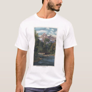 Teton National Park, WY - Twin Peaks Uitzicht T-shirt