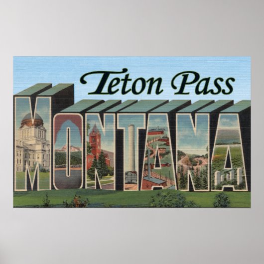 Teton Pass, Montana Poster (Voorkant)