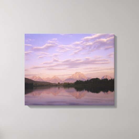 Teton Range gereflecteerd op de Snake River. Grand Canvas Afdruk (Voorkant)
