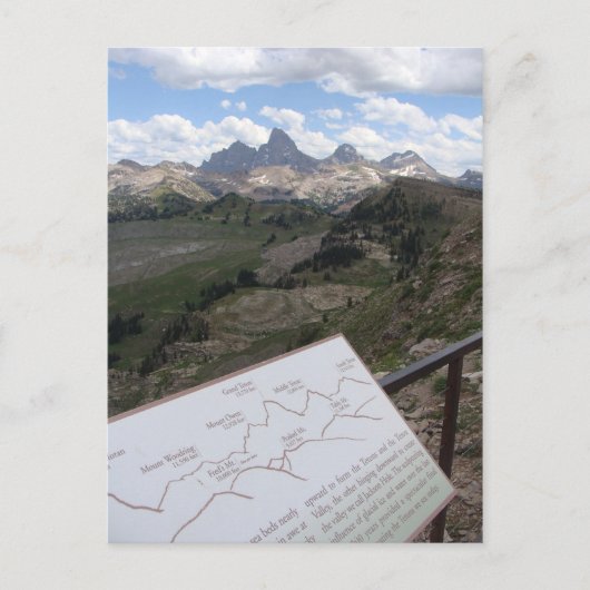 Teton Range Postcard Briefkaart (Voorkant)
