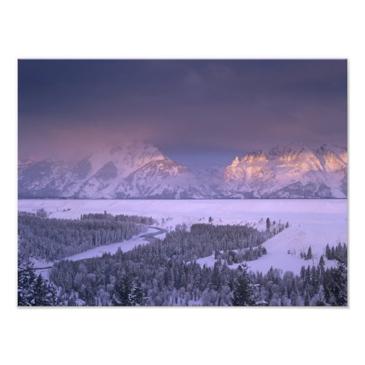 Teton Range vanaf Snake River Overlook, Grand Foto Afdruk (Voorkant)