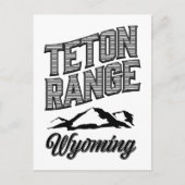 Teton Range, Wyoming Briefkaart (Voorkant)