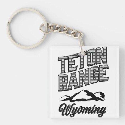 Teton Range, Wyoming Foto Afdruk Sleutelhanger (voorkant)