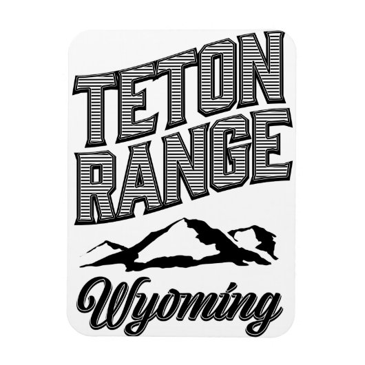 Teton Range, Wyoming Magneet (Verticaal)