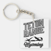 Teton Range, Wyoming Photo Print Sleutelhanger (voorkant)