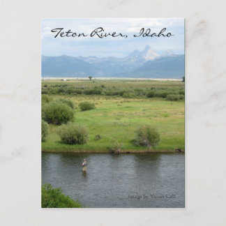 Teton River, Idaho Fisherman Briefkaart