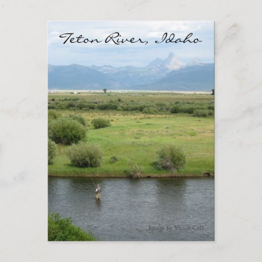 Teton River, Idaho Fisherman Briefkaart (Voorkant)