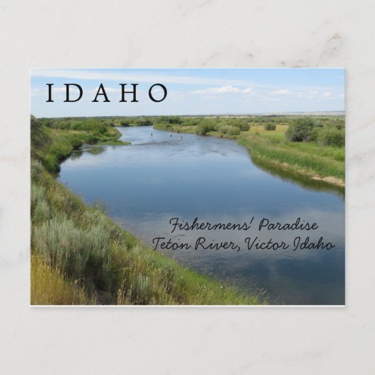 Teton River, Idaho, Paradise PC voor vissers Briefkaart (Voorkant)