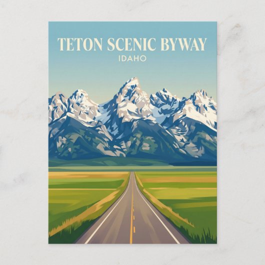 Teton Scenic Byway Idaho Briefkaart (Voorkant)