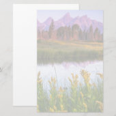 Teton Sunrise Briefpapier (Voorkant / Achterkant)