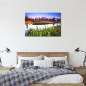 Teton Sunrise Canvas Afdruk (Insitu (Slaapkamer))