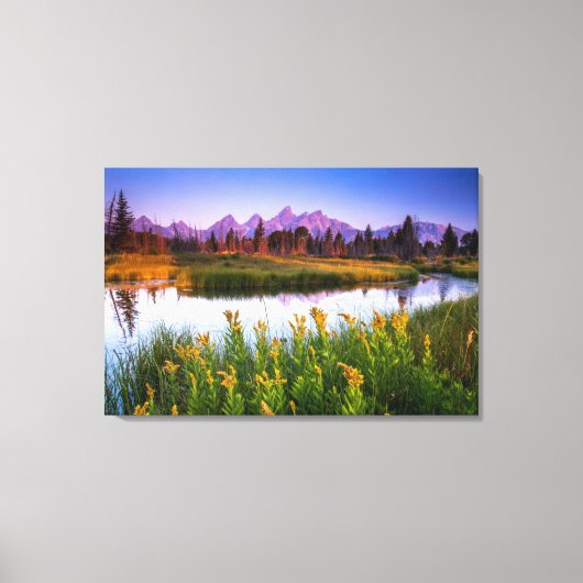 Teton Sunrise Canvas Afdruk (Voorkant)