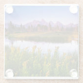 Teton Sunrise Glazen Onderzetter (Achterkant)