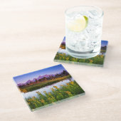 Teton Sunrise Glazen Onderzetter (Schuin)