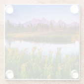 Teton Sunrise Glazen Onderzetter (Achterkant)